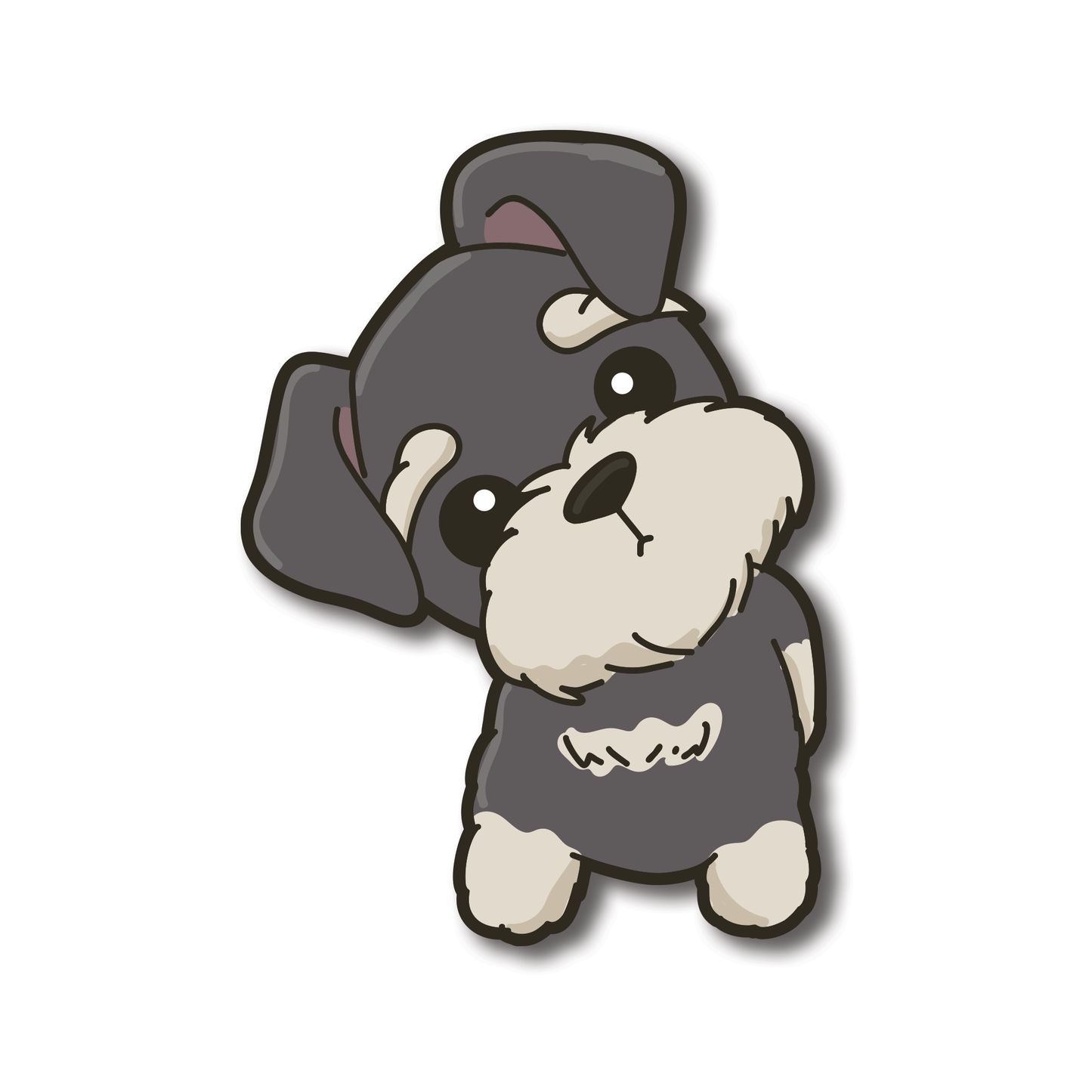 ステイキュリアスシュナウザー防水PVCダイカットステッカー | ノートパソコンステッカー | 荷物用デカール | ウォーターボトルデコレーション