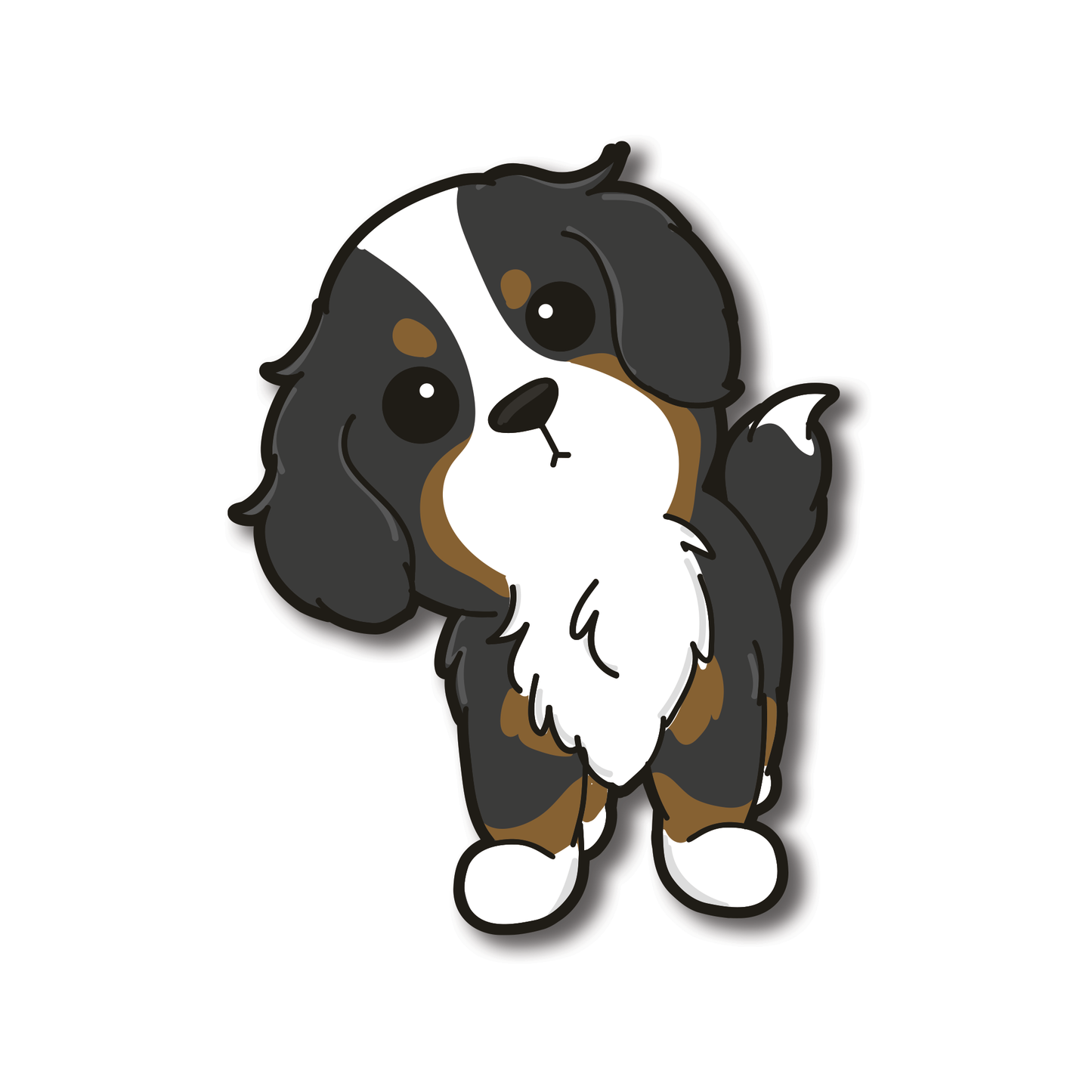 Stay Curious Bernese Waterproof PVC Die-Cut Stickers | Laptop Stickers | Luggage Decals | Water Bottle Decoration