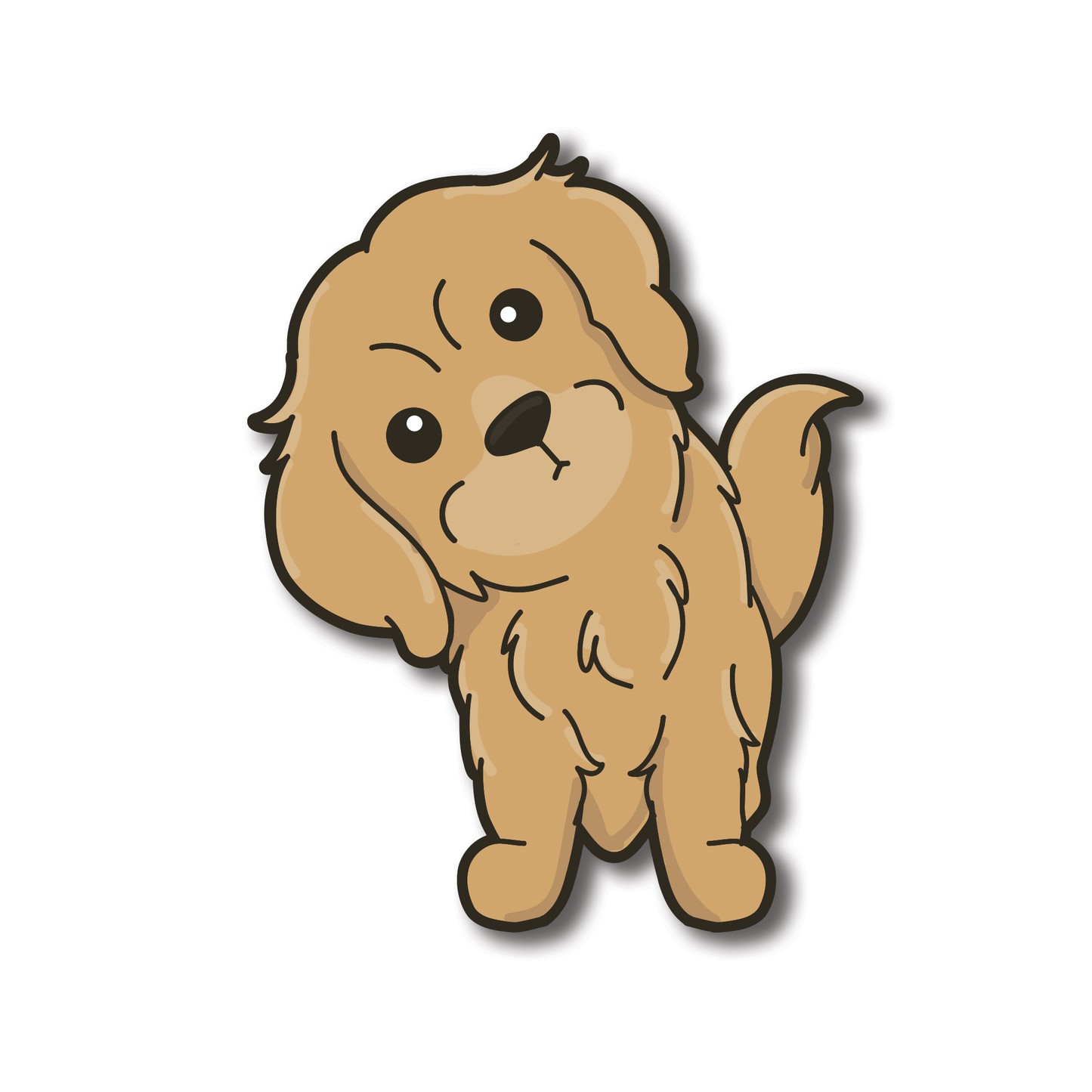 Stay Curious Golden Retriever Waterproof PVC Die-Cut Stickers | Laptop Stickers | Luggage Decals | Water Bottle Decoration