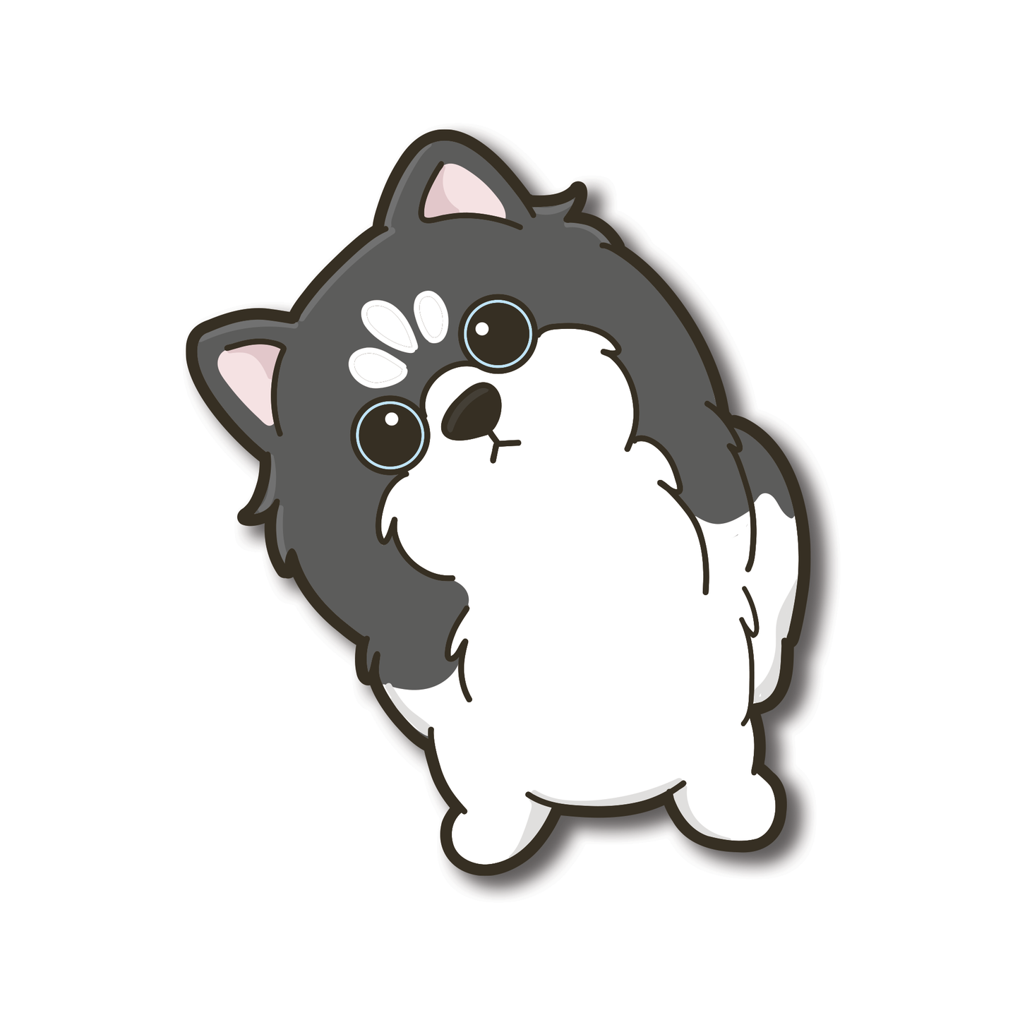 Stay Curious Husky Waterproof PVC Die-Cut Stickers | Laptop Stickers | Luggage Decals | Water Bottle Decoration