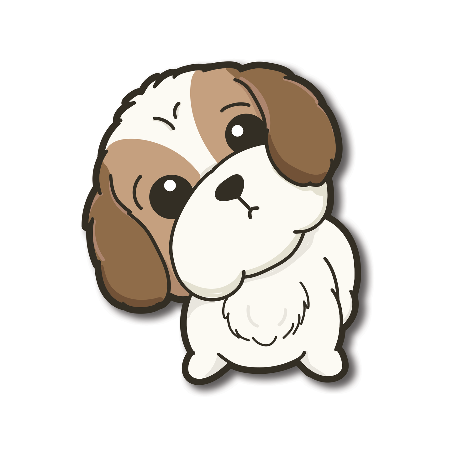 Stay Curious Shih Tzu Waterproof PVC Die-Cut Stickers | Laptop Stickers | Luggage Decals | Water Bottle Decoration