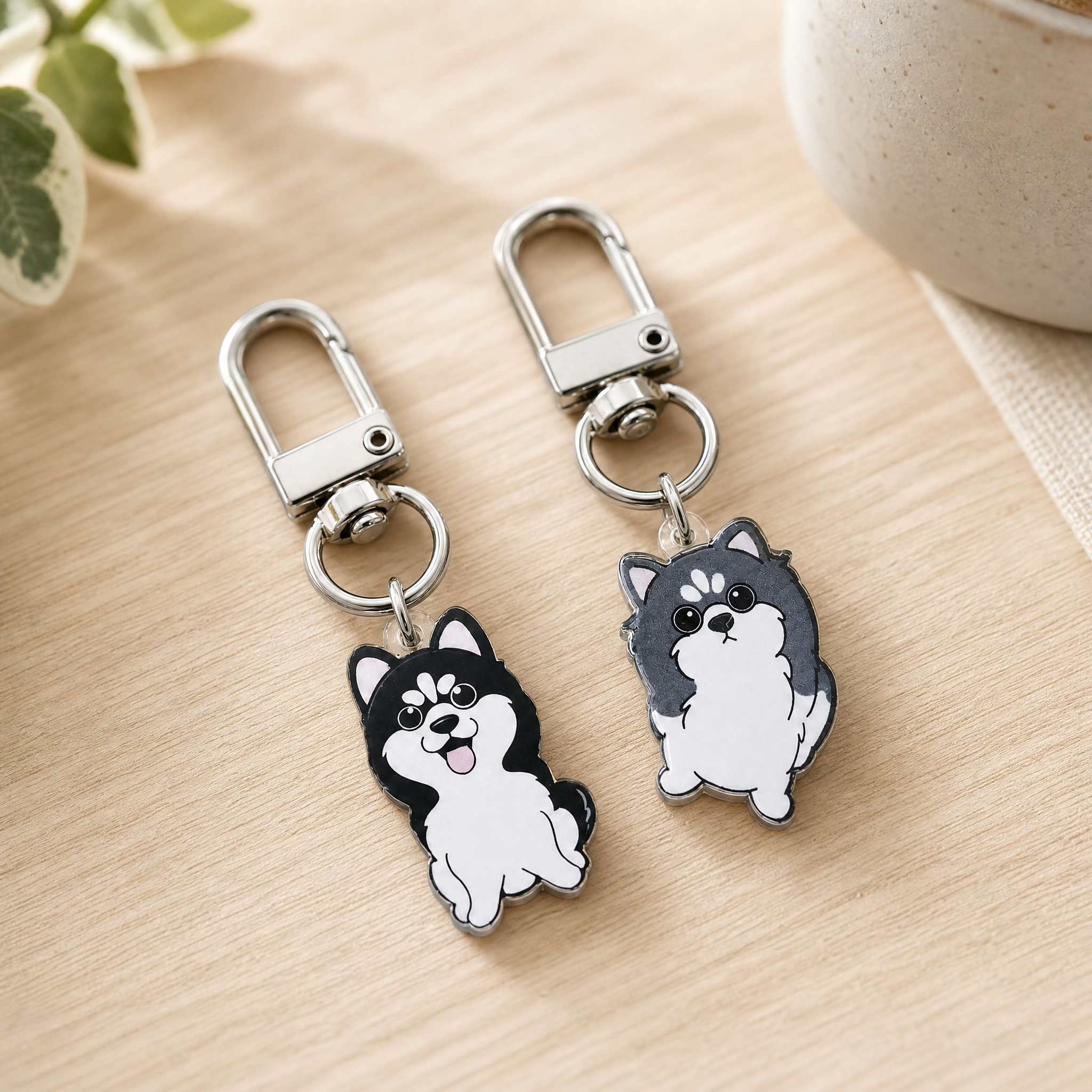 ミニハスキーアクリルキーホルダー – かわいい犬種コレクティブル