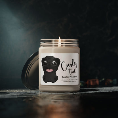 BLACK PUG GIFTS, Scented Soy Candle, Dog Owner Gift, Pug Themed, New Puppy