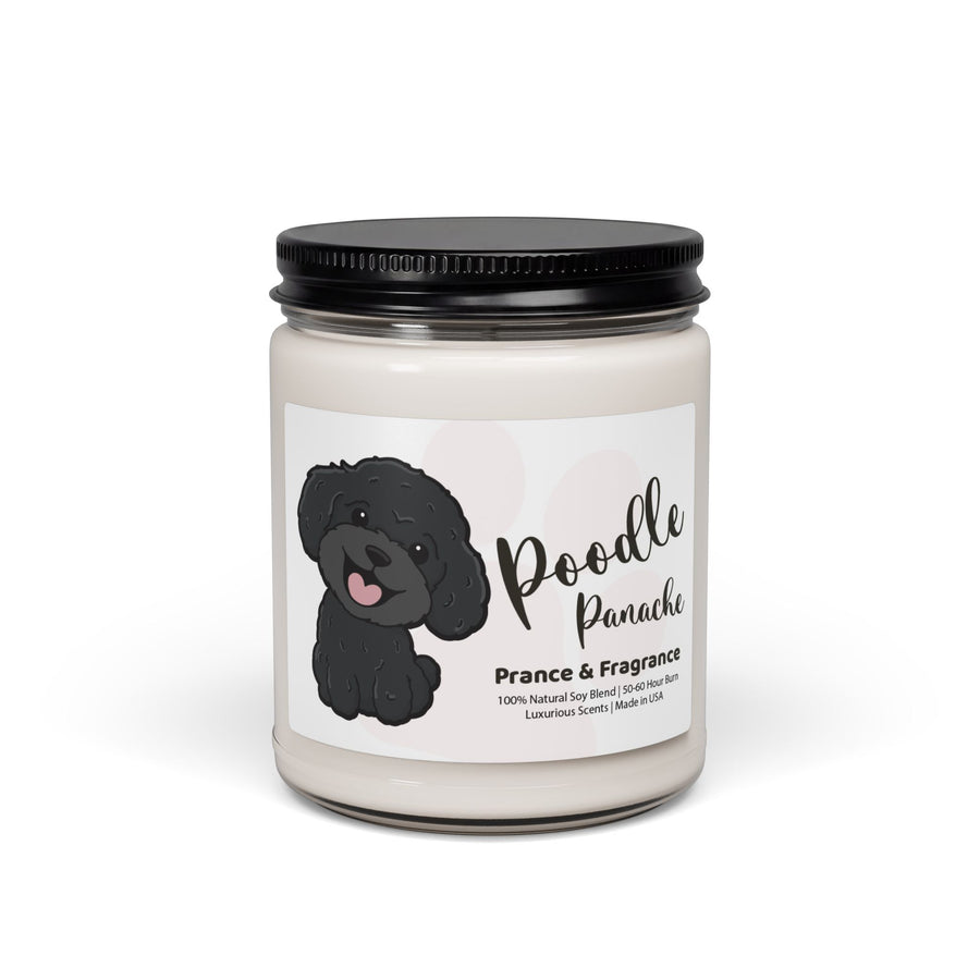 Black Poodle Illustration Candle | Scented Soy 9oz - Pawsome Island
