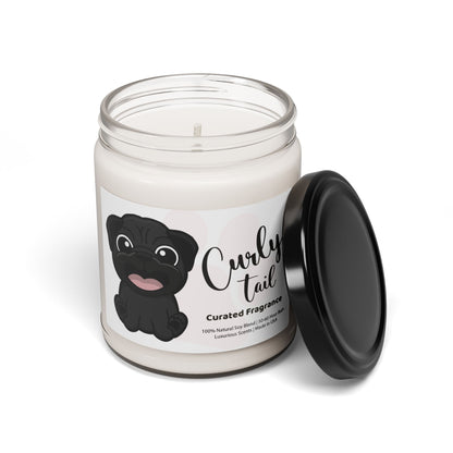 BLACK PUG GIFTS, Scented Soy Candle, Dog Owner Gift, Pug Themed, New Puppy