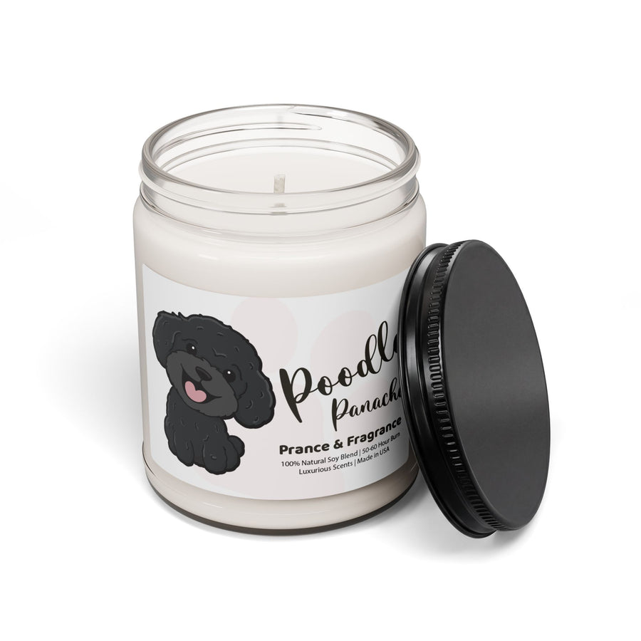 Black Poodle Illustration Candle | Scented Soy 9oz - Pawsome Island