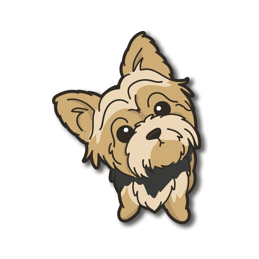 Stay Curious Yorkshire Terrier Waterproof  PVC Die-Cut Stickers | Laptop Stickers | Luggage Decals | Water Bottle Decoration - Pawsome Island