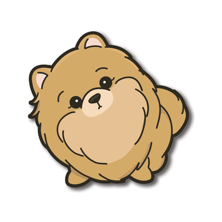 Stay Curious Pomeranian Waterproof  PVC Die-Cut Stickers | Laptop Stickers | Luggage Decals | Water Bottle Decoration - Pawsome Island