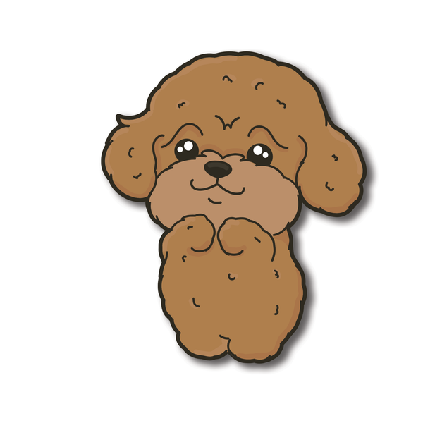 Waterproof Poodle  PVC Die-Cut Stickers | Laptop Stickers | Luggage Decals | Water Bottle Decoration