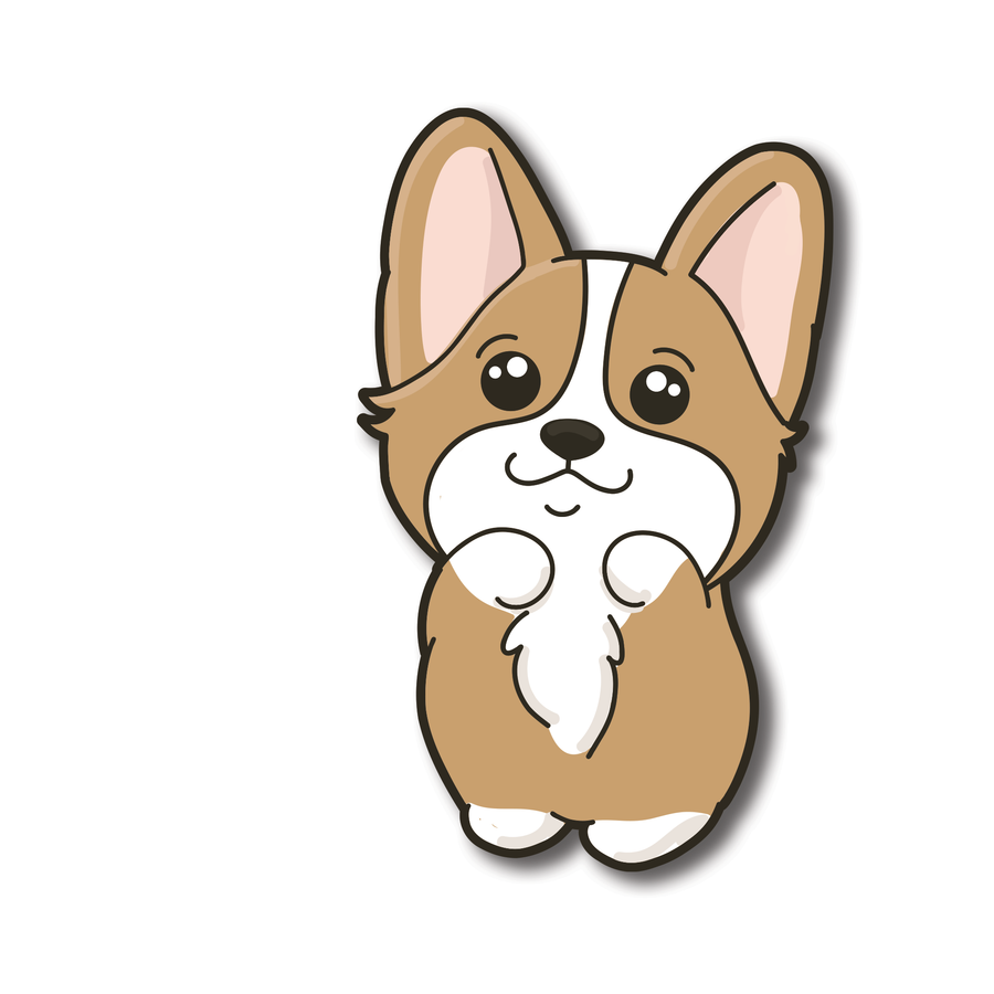 Waterproof Corgi  PVC Die-Cut Stickers | Laptop Stickers | Luggage Decals | Water Bottle Decoration - Pawsome Island