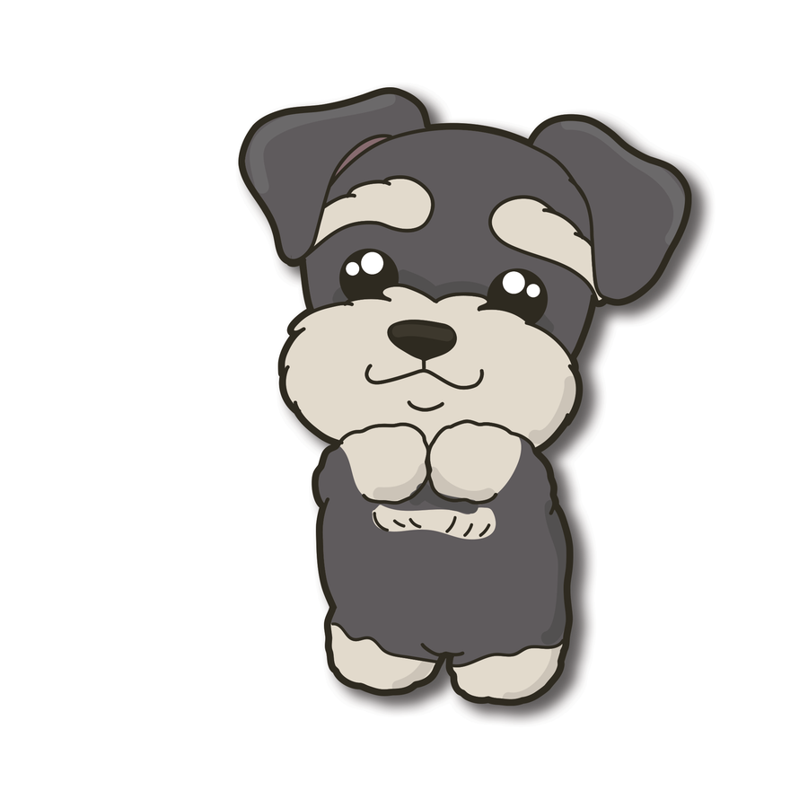 Waterproof Schnauzer  PVC Die-Cut Stickers | Laptop Stickers | Luggage Decals | Water Bottle Decoration - Pawsome Island