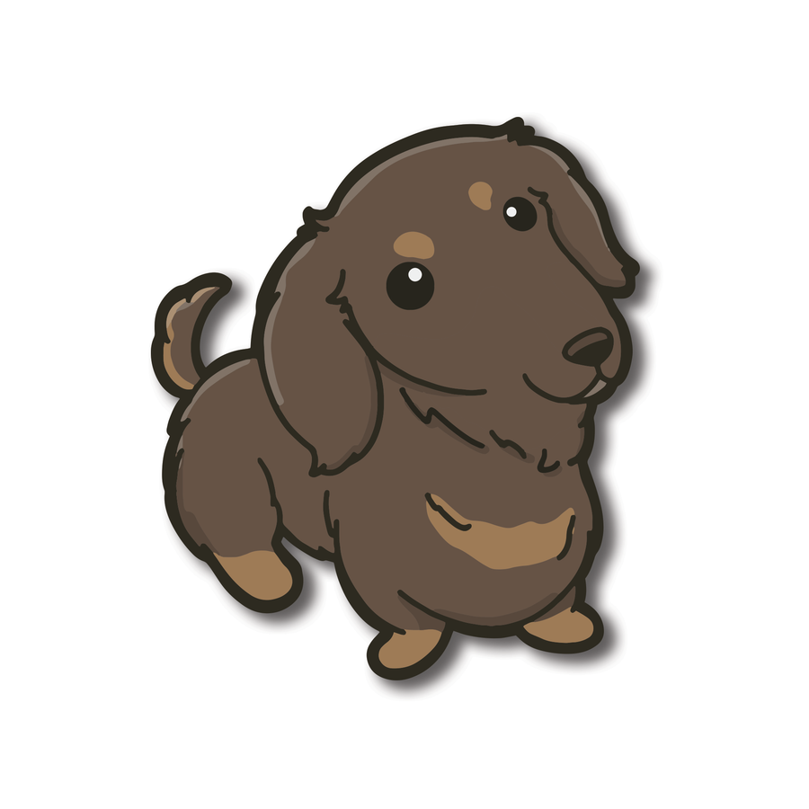 Brown Dachshund Waterproof  PVC Die-Cut Stickers | Laptop Stickers | Luggage Decals | Water Bottle Decoration - Pawsome Island