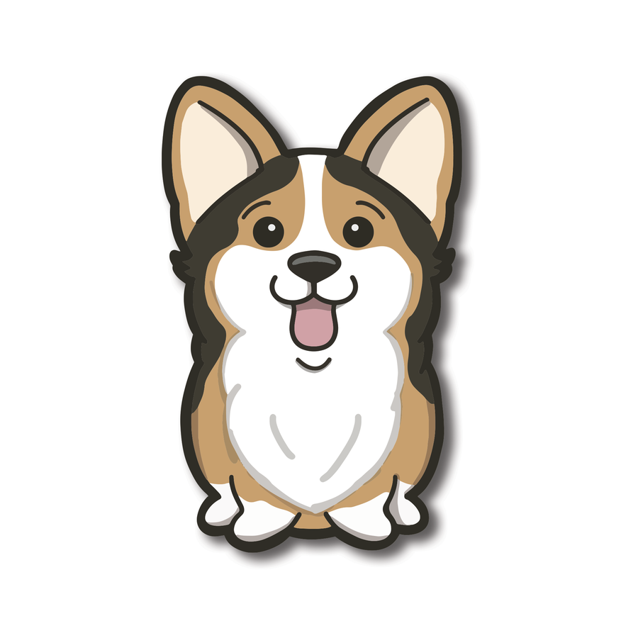 Corgi Waterproof  PVC Die-Cut Stickers | Laptop Stickers | Luggage Decals | Water Bottle Decoration - Pawsome Island