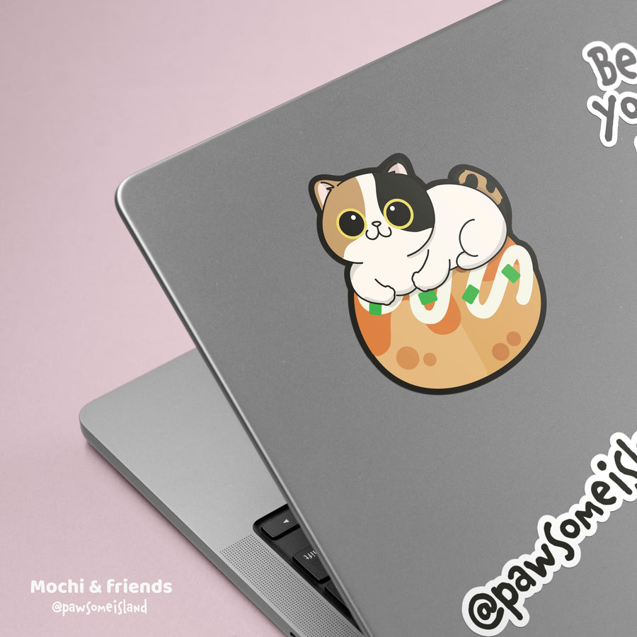 Mochi & friends 防水貼紙 行李箱貼紙 電腦貼紙 - 日式小食 - Pawsome Island - Pawsome Island