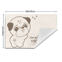 Pug Placemats, Pet Dining Decor, Pug Dog Table Mats,Set of 2 - Pawsome Island
