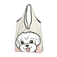Maltese Foldable Eco Bag | Durable & Waterproof Reusable Bag - Pawsome Island