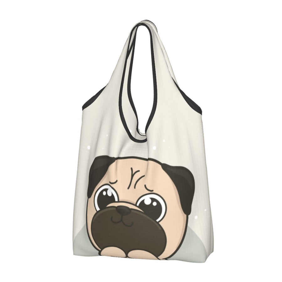 Pug Foldable Eco Bag | Durable & Waterproof Reusable Bag - Pawsome Island