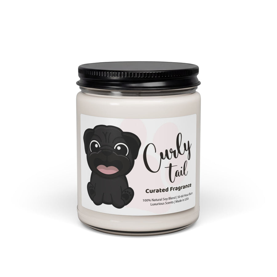 BLACK PUG GIFTS, Scented Soy Candle, Dog Owner Gift, Pug Themed, New Puppy - Pawsome Island
