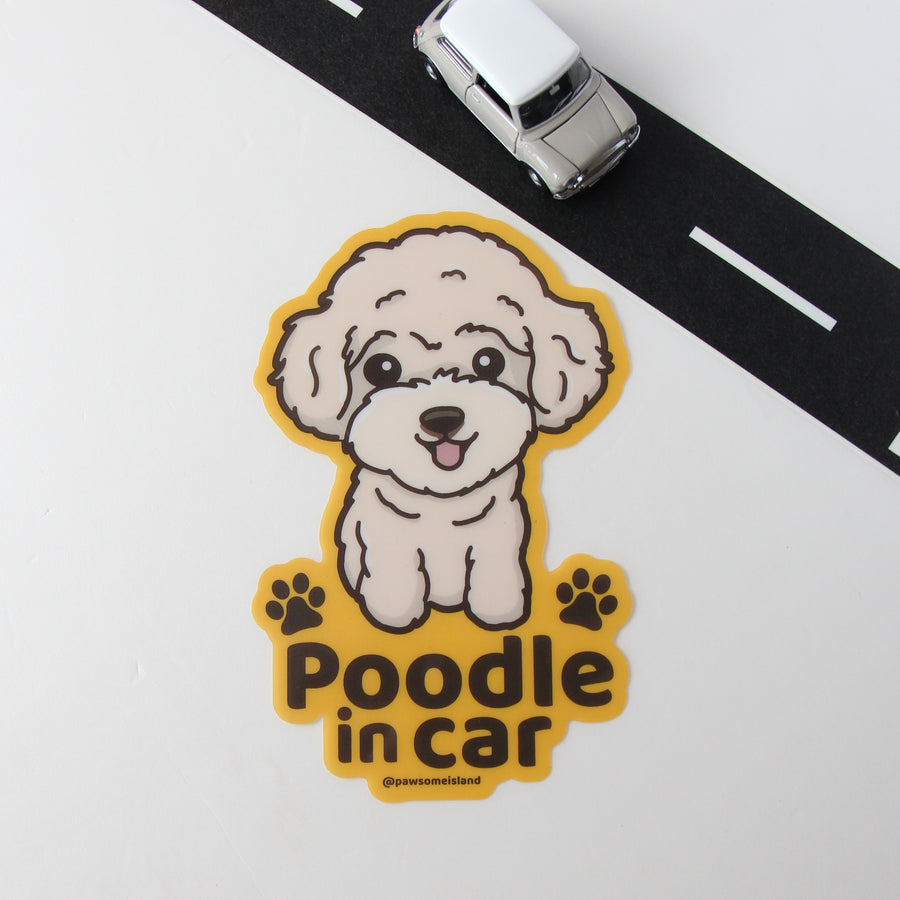 Poodle Car Sticker - A Must-Have for Dog Lovers! - Pawsome Island - Pawsome Island