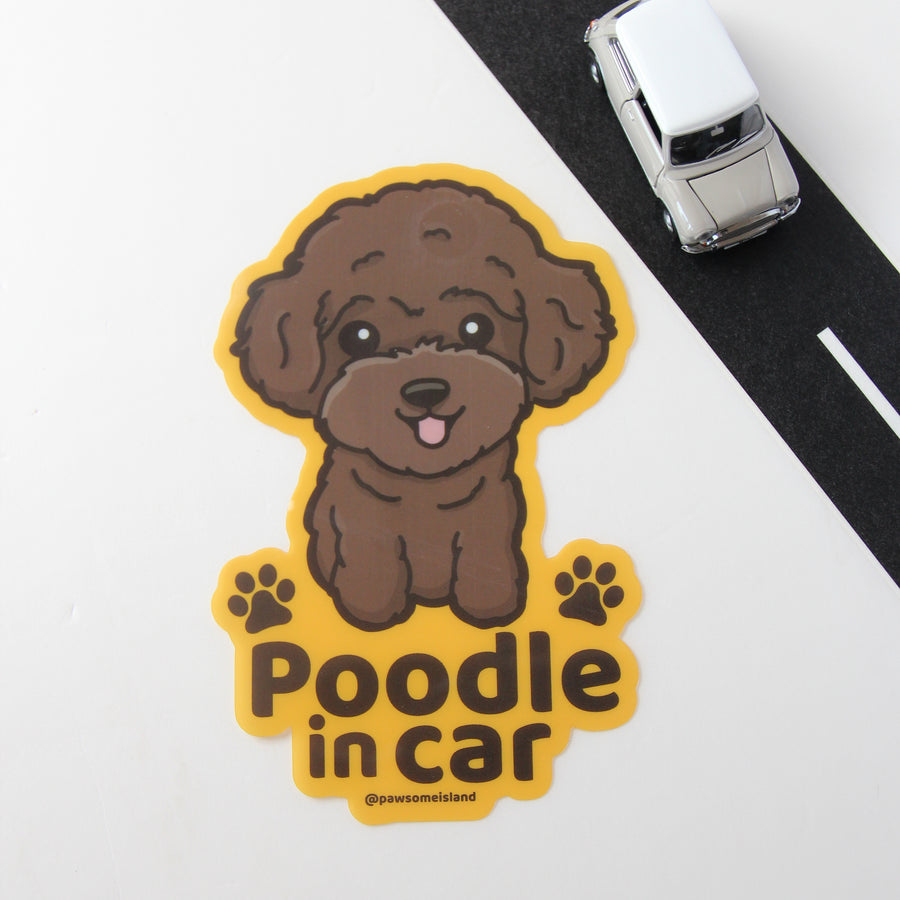 Poodle Car Sticker - A Must-Have for Dog Lovers! - Pawsome Island - Pawsome Island