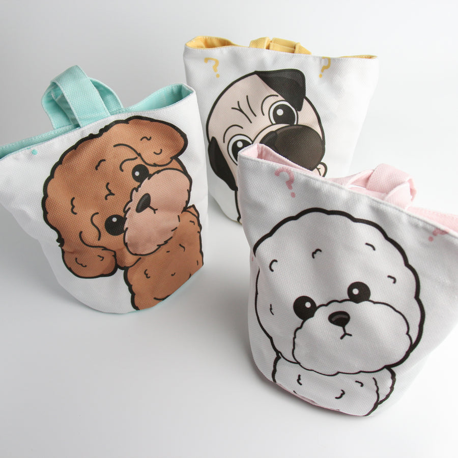 Bucket Handbag with Magnetic Closure - Adorable Dog Breed Designs - Pawsome Island - Pawsome Island