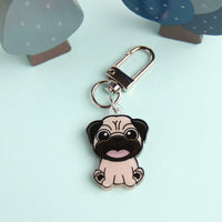 3cm Mini Pug Acrylic Keychain - Cute Dog Breed Collectible - Pawsome Island - Pawsome Island