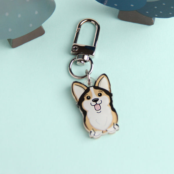 3cm Mini Corgi Acrylic Keychain - Cute Dog Breed Collectible