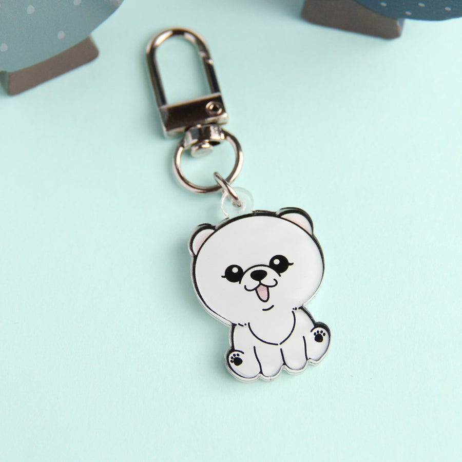 3cm Mini Pomeranian Acrylic Keychain - Cute Dog Breed Collectible - Pawsome Island - Pawsome Island