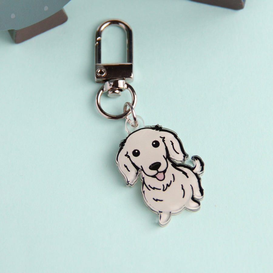 3cm Mini Dachshund Acrylic Keychain - Cute Dog Breed Collectible - Pawsome Island - Pawsome Island
