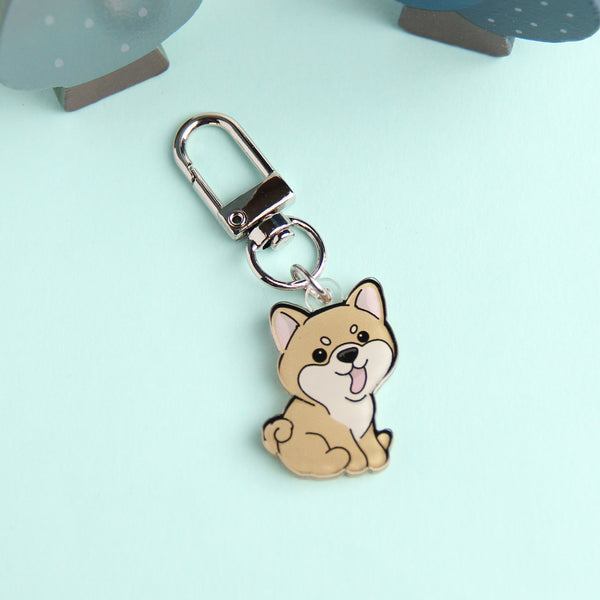 3cm Mini Shiba Inu Acrylic Keychain - Cute Dog Breed Collectible