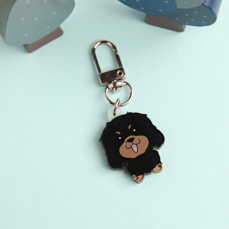 3cm Mini Cavalier King Charles Spaniel Acrylic Keychain - Cute Dog Breed Collectible - Pawsome Island - Pawsome Island