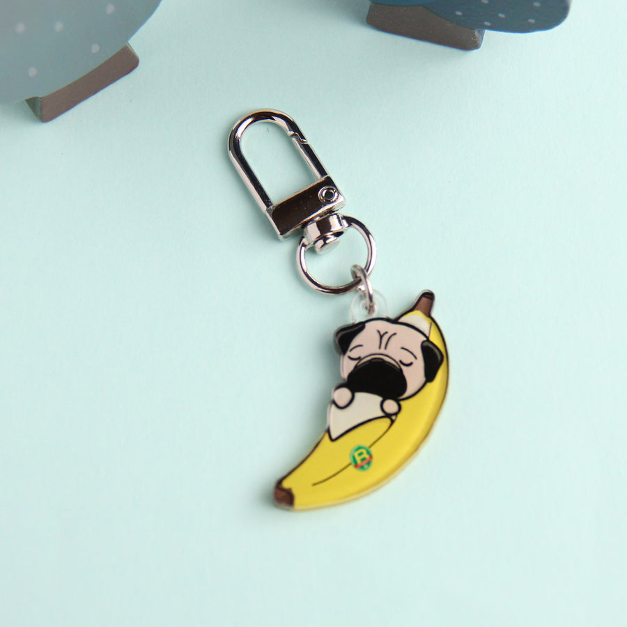 3cm Mini Pug Acrylic Keychain - Cute Dog Breed Collectible - Pawsome Island - Pawsome Island