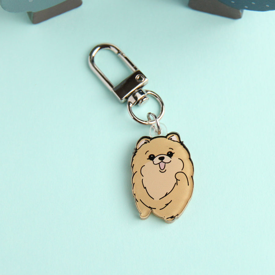 3cm Mini Pomeranian Acrylic Keychain - Cute Dog Breed Collectible - Pawsome Island - Pawsome Island