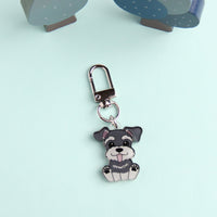 3cm Mini Schnauzer Acrylic Keychain - Cute Dog Breed Collectible - Pawsome Island - Pawsome Island
