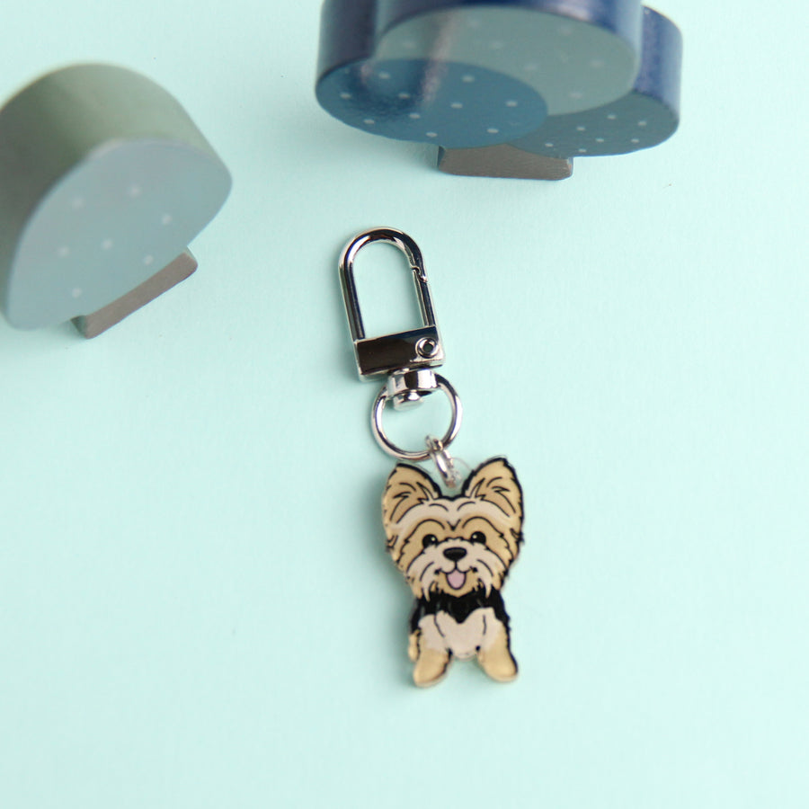 3cm Mini Yorkshire Terrier Acrylic Keychain - Cute Dog Breed Collectible - Pawsome Island - Pawsome Island