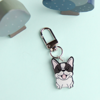 3cm Mini Frenchie Acrylic Keychain - Cute Dog Breed Collectible - Pawsome Island - Pawsome Island