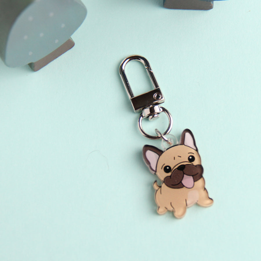 3cm Mini Frenchie Acrylic Keychain - Cute Dog Breed Collectible - Pawsome Island - Pawsome Island