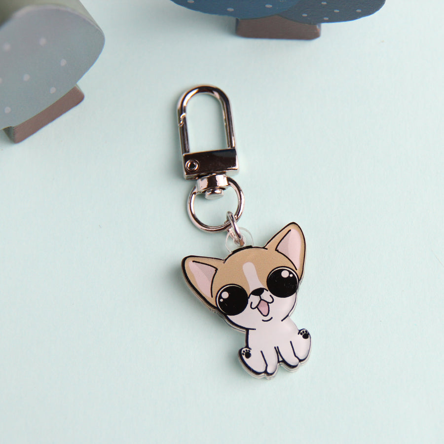 3cm Mini Chihuahua Acrylic Keychain - Cute Dog Breed Collectible - Pawsome Island - Pawsome Island