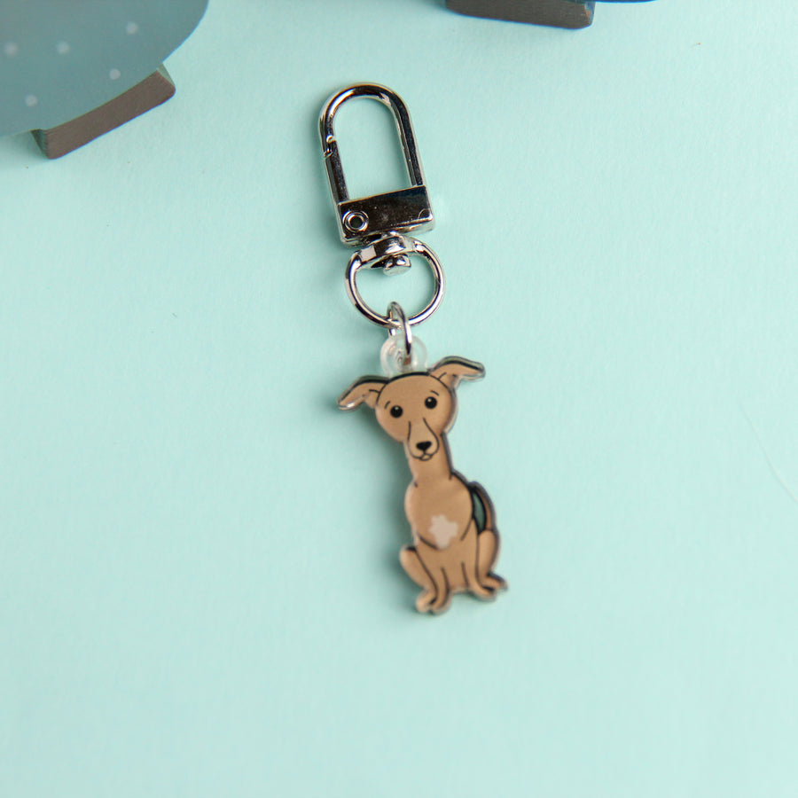 3cm Mini Greyhound Acrylic Keychain - Cute Dog Breed Collectible - Pawsome Island - Pawsome Island