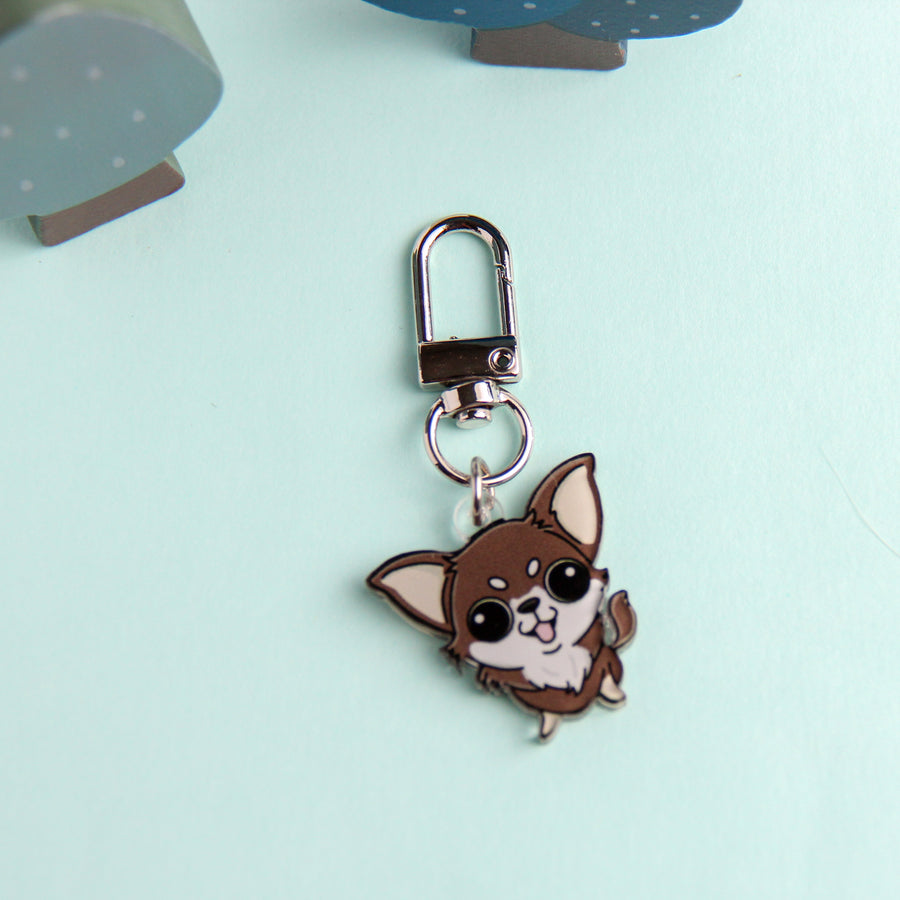 3cm Mini Chihuahua Acrylic Keychain - Cute Dog Breed Collectible - Pawsome Island - Pawsome Island