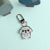 3cm Mini Pekingese Acrylic Keychain - Cute Dog Breed Collectible - Pawsome Island - Pawsome Island