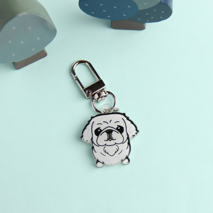 3cm Mini Pekingese Acrylic Keychain - Cute Dog Breed Collectible - Pawsome Island - Pawsome Island