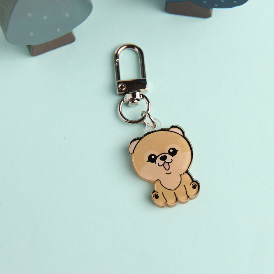 3cm Mini Pomeranian Acrylic Keychain - Cute Dog Breed Collectible - Pawsome Island - Pawsome Island