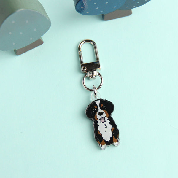 3cm Mini Bernese Acrylic Keychain - Cute Dog Breed Collectible