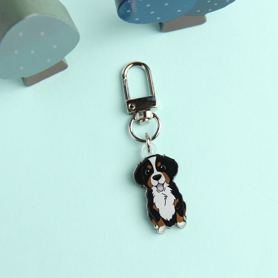 3cm Mini Bernese Acrylic Keychain - Cute Dog Breed Collectible - Pawsome Island - Pawsome Island