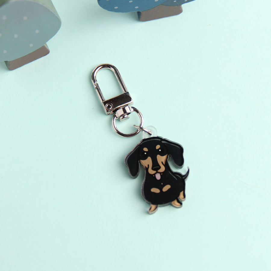3cm Mini Dachshund Acrylic Keychain - Cute Dog Breed Collectible - Pawsome Island - Pawsome Island