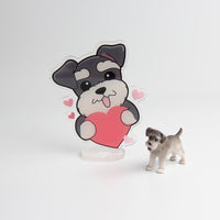 Double-Sided Love you Acrylic Stand, Cute Dog Cheering Desk Decor - Pawsome Island - Pawsome Island