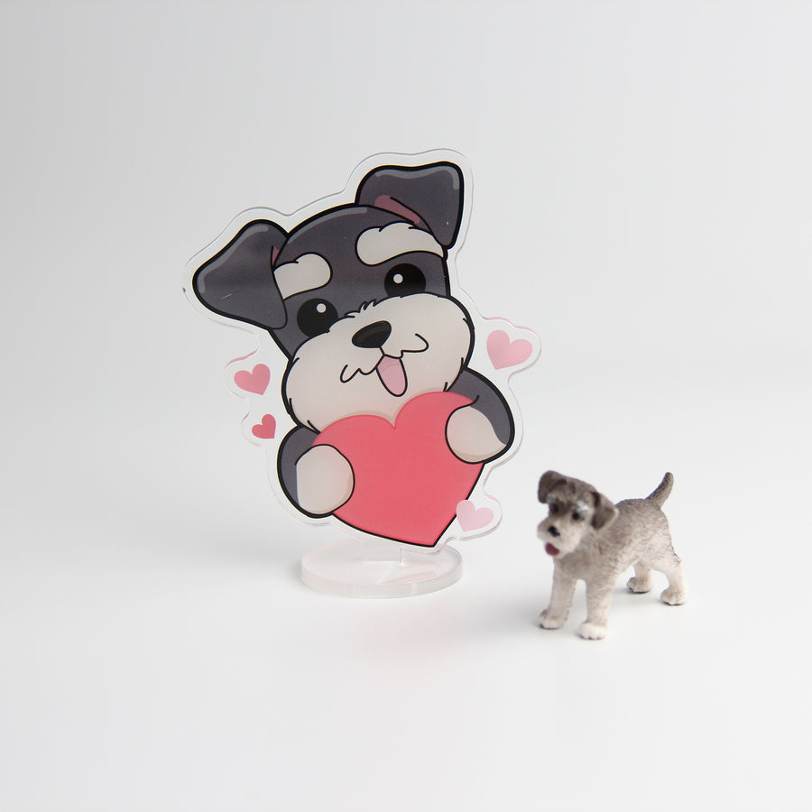 Double-Sided Love you Acrylic Stand, Cute Dog Cheering Desk Decor - Pawsome Island - Pawsome Island