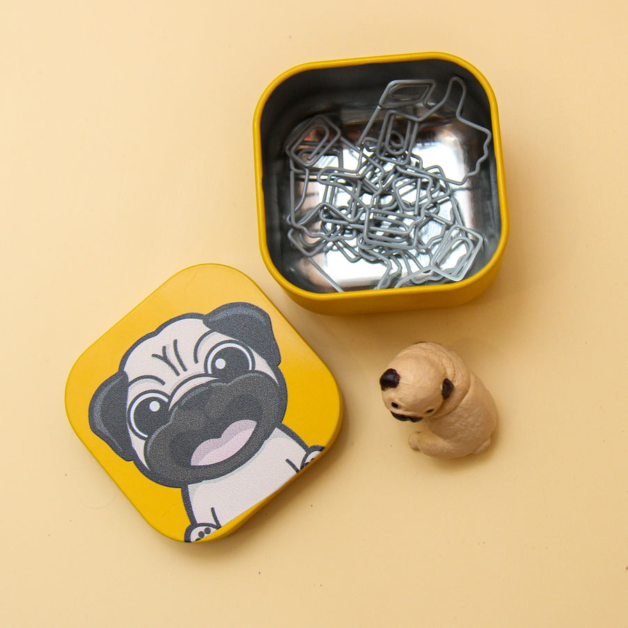 Cute Pet Mini Tin 5.5cm - Kawaii Animal Design Storage Container | Small Metal Box for Pet Treats | Illustrated Dog Cat Storage - Pawsome Island