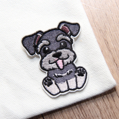 Schnauzer Dog Patch  Iron-on Cute Embroidered Patch